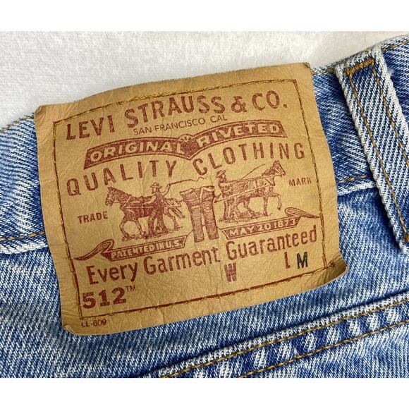 Vtg Levis 512 Womens Jeans Size 18 R Mexico Light Wash Cotton Slim Fit Straight - Picture 3 of 7